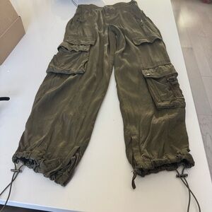 Marrakech Enika Viscose Satin Twill Cargo Jogger Women's XS Pine Worn once